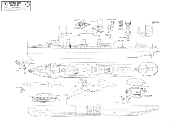 Torpedo Boat Destroyer - Plan - Sarik Hobbies - for the Model Builder