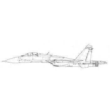 Sukhoi SU 27 Line Drawing 3094 - Sarik Hobbies - for the Model Builder